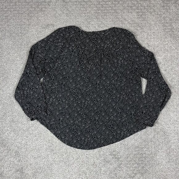Torrid Blouse Womens 0X Black White Polka Dot Plus Top Boho Button V Neck - Picture 2 of 8